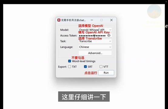 Buzz 中 OpenAI API Key 配置界面
